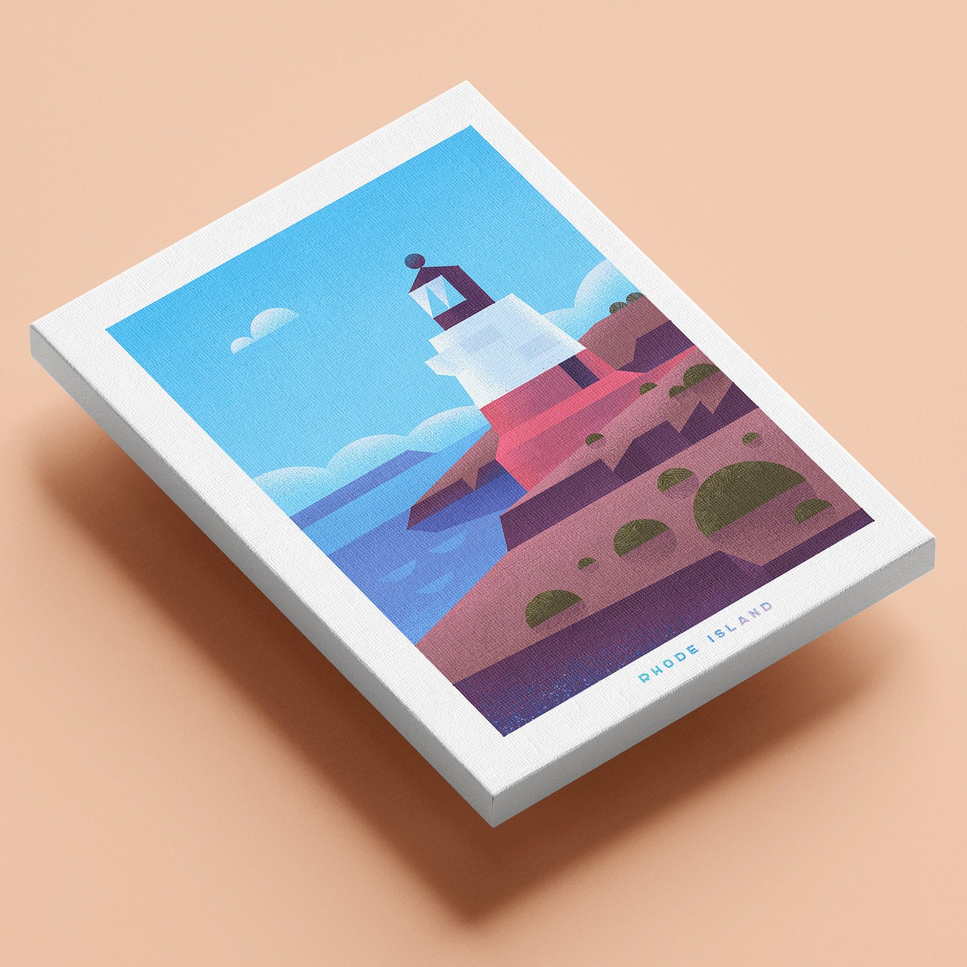 Rhode Island Travel Poster Canvas-Canvas-Yesteeyear