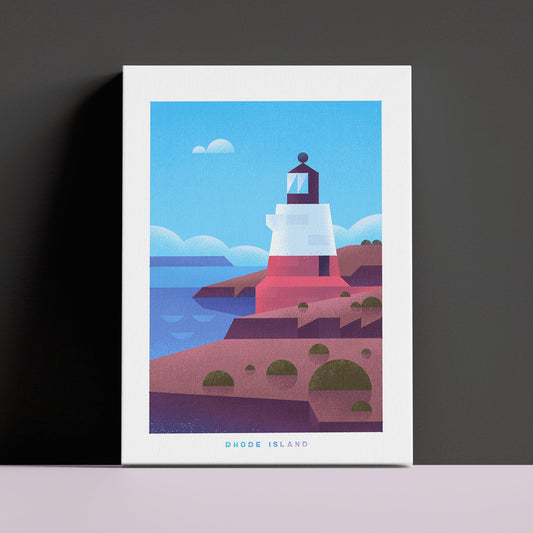 Rhode Island Travel Poster Canvas-Canvas-Yesteeyear