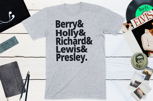 Rock N Roll Founders - Berry, Holly, Richard, Lewis, Presley-Yesteeyear