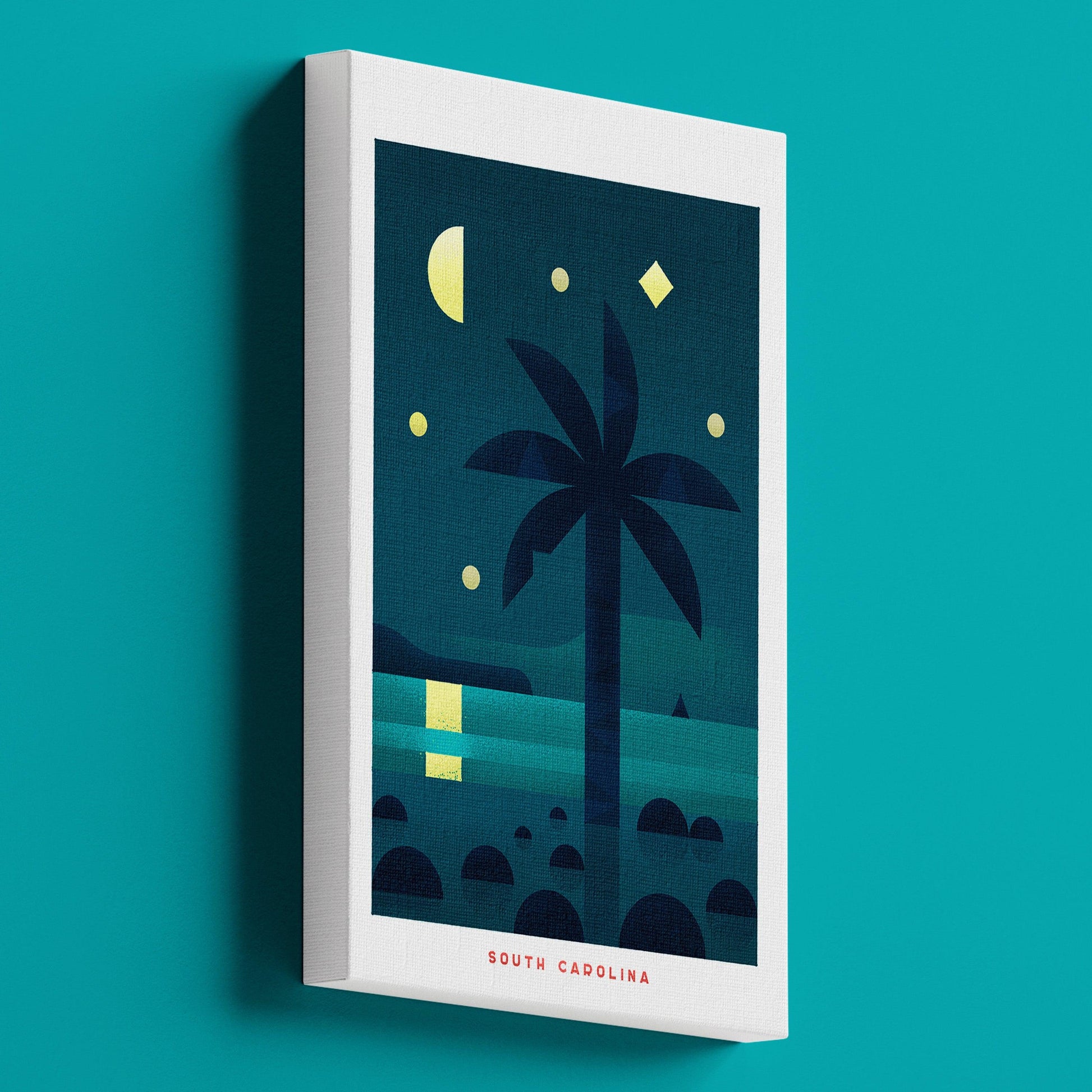 South Carolina Travel Poster Canvas-Canvas-Yesteeyear