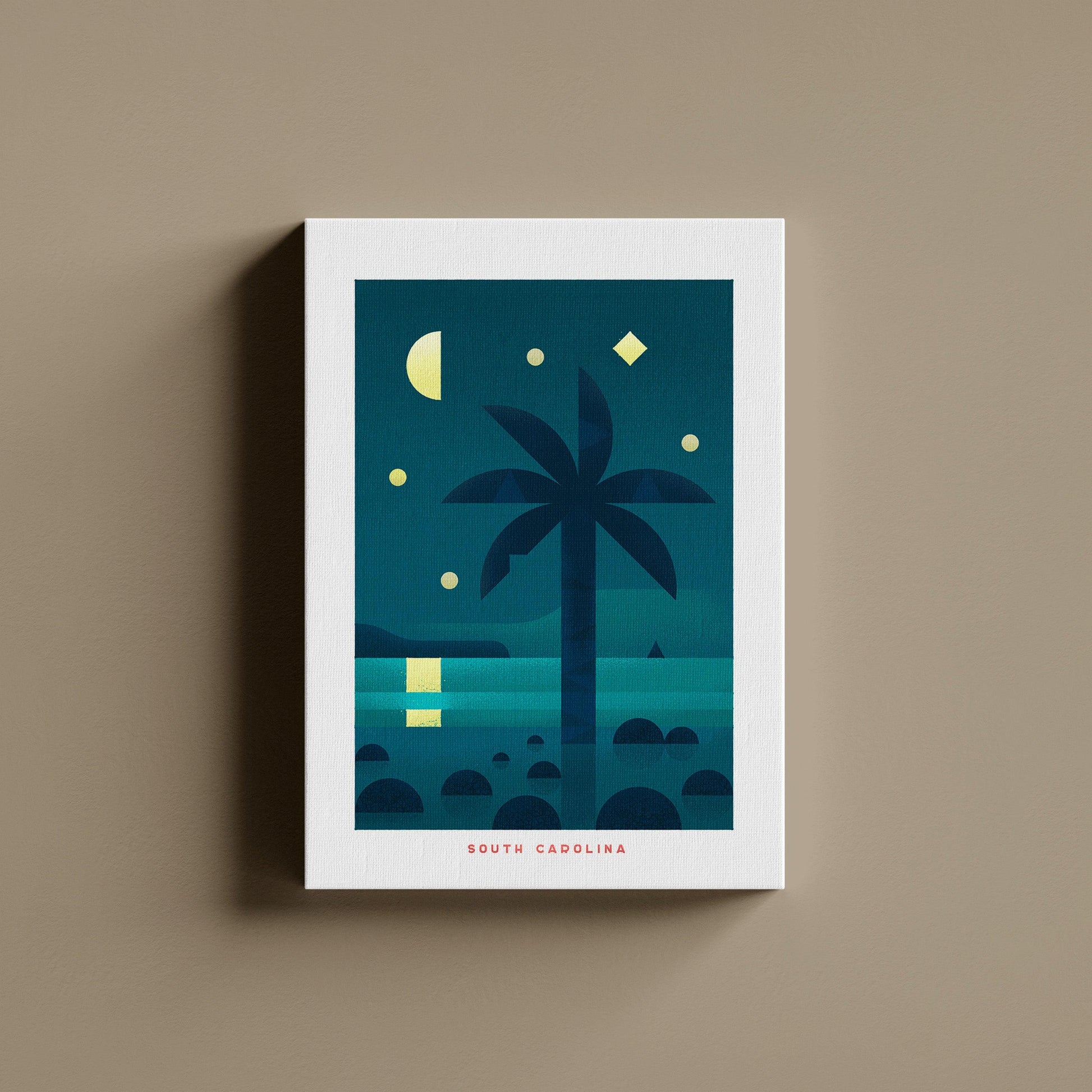 South Carolina Travel Poster Canvas-Canvas-Yesteeyear