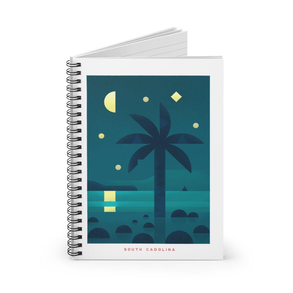 South Carolina Travel Poster Spiral Notebook-Paper products-Yesteeyear