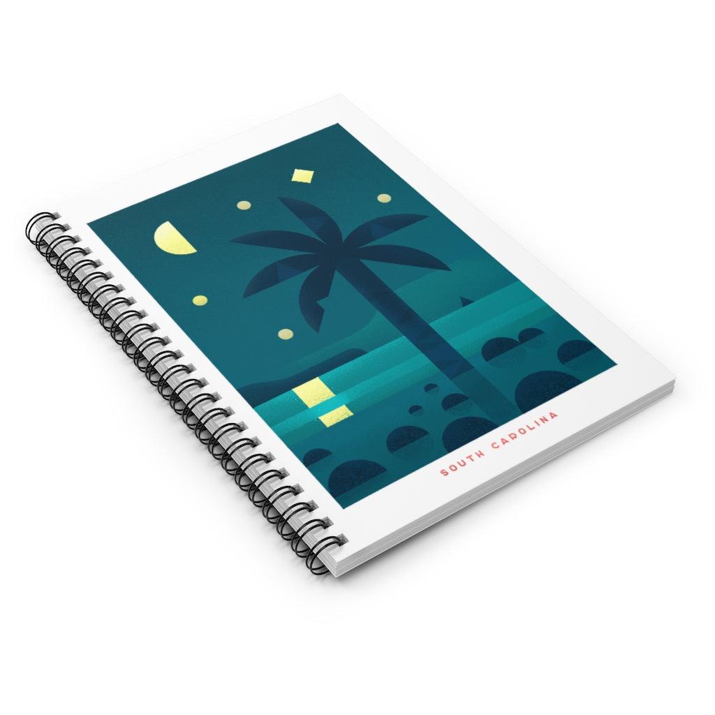 South Carolina Travel Poster Spiral Notebook-Paper products-Yesteeyear
