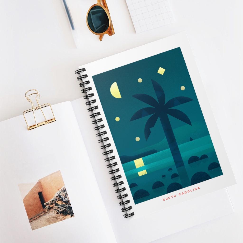 South Carolina Travel Poster Spiral Notebook-Paper products-Yesteeyear