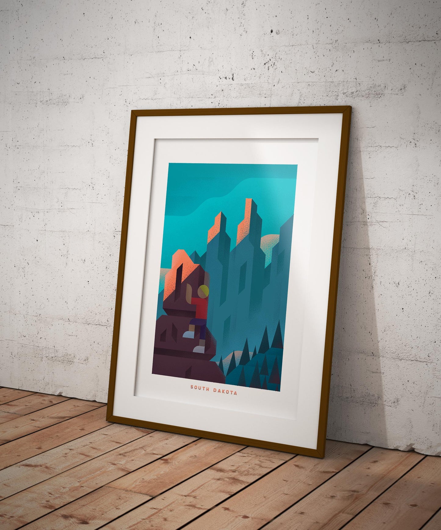 South Dakota Travel Poster Print-Poster-Yesteeyear