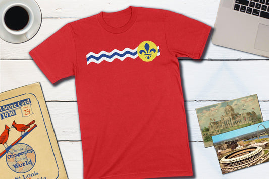 St Louis Missouri City Flag-Unisex T-shirt-Yesteeyear