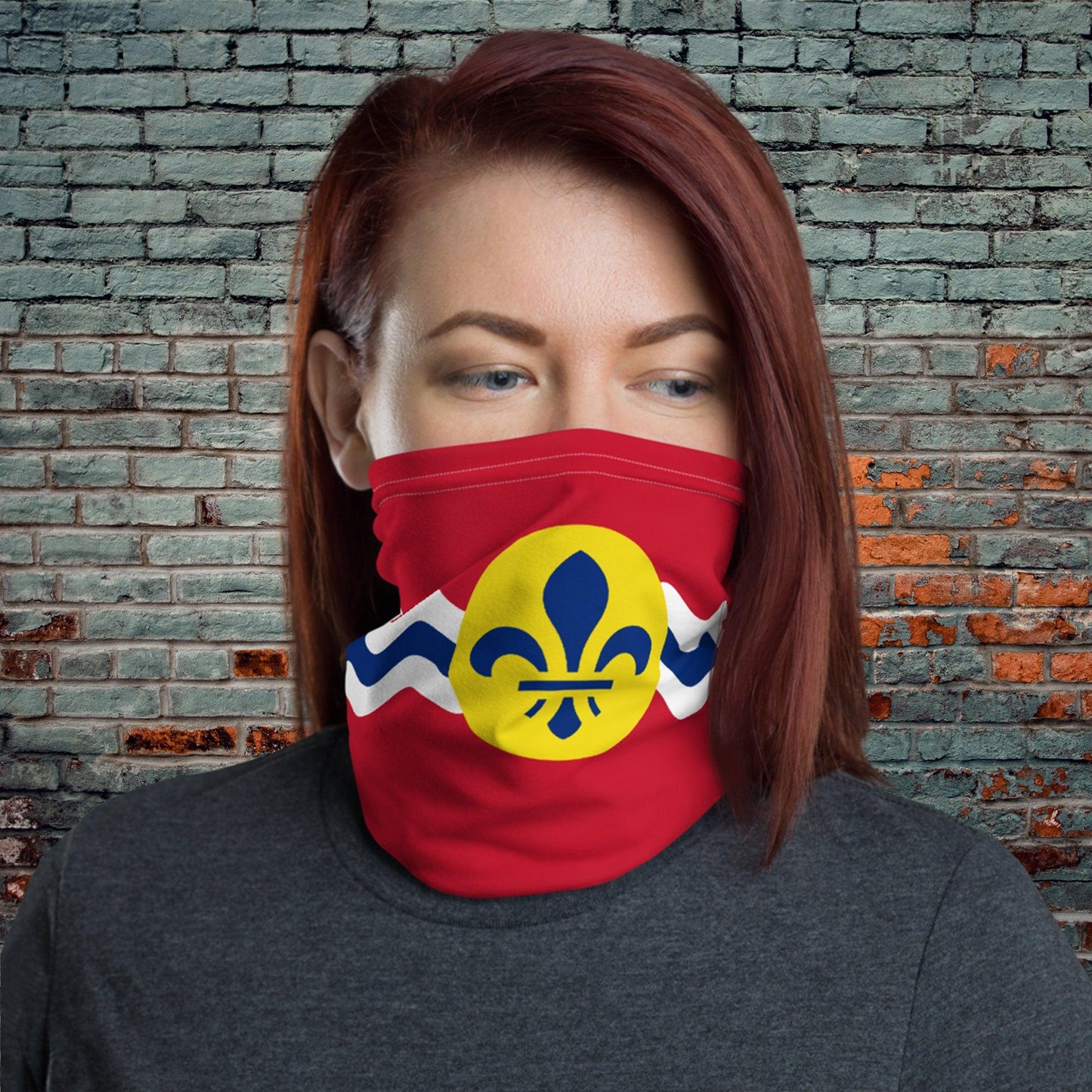 St Louis Missouri Flag Neck Gaiter-Neck Gaiter-Yesteeyear