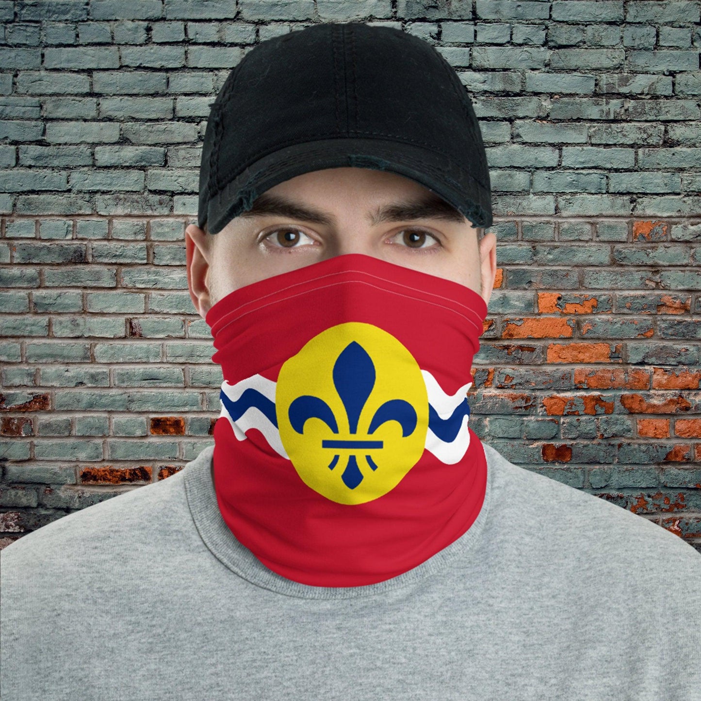 St Louis Missouri Flag Neck Gaiter-Neck Gaiter-Yesteeyear