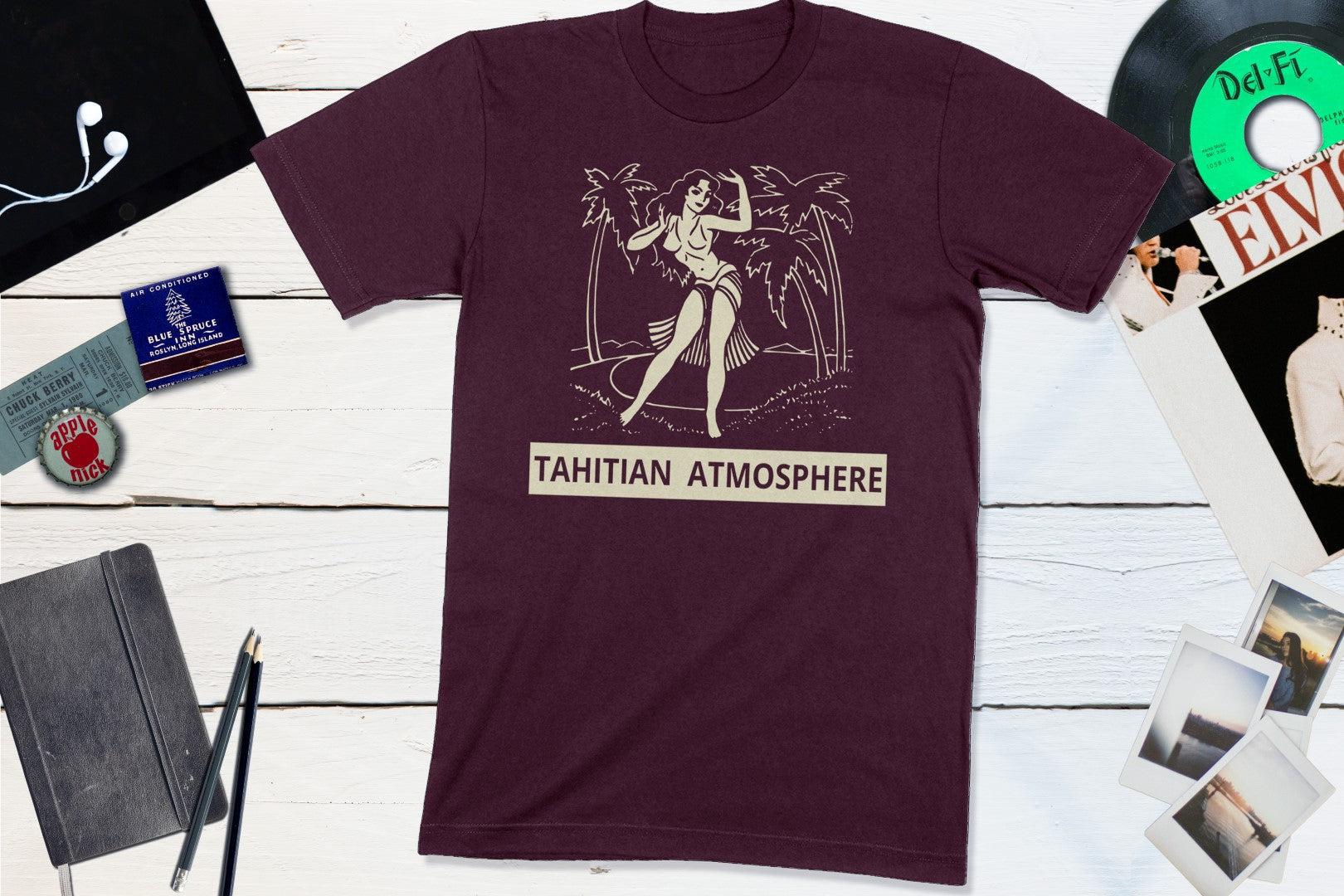 Tahitian Atmosphere Cocktail Lounge Vintage Matchbook-Unisex T-shirt-Yesteeyear