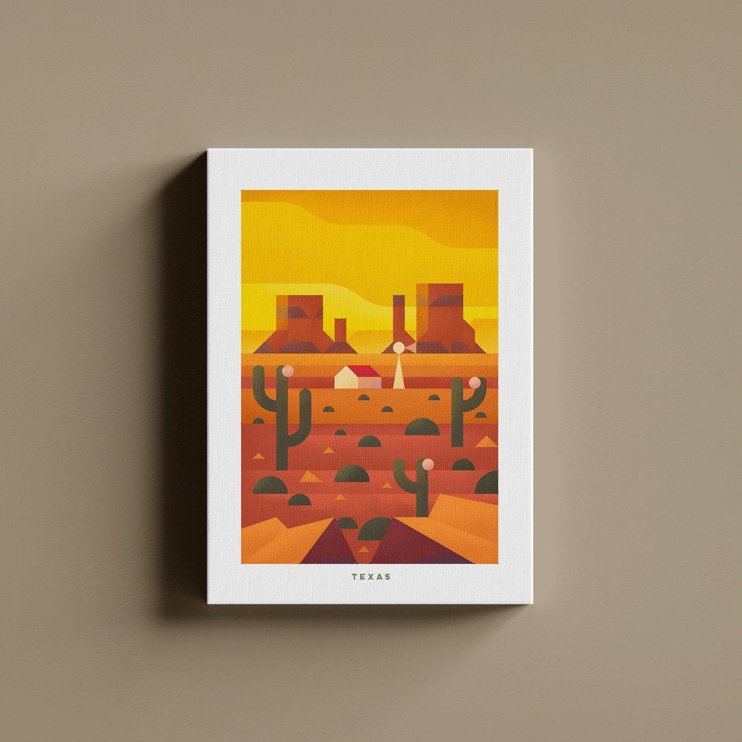 Texas Travel Poster Canvas-Canvas-Yesteeyear