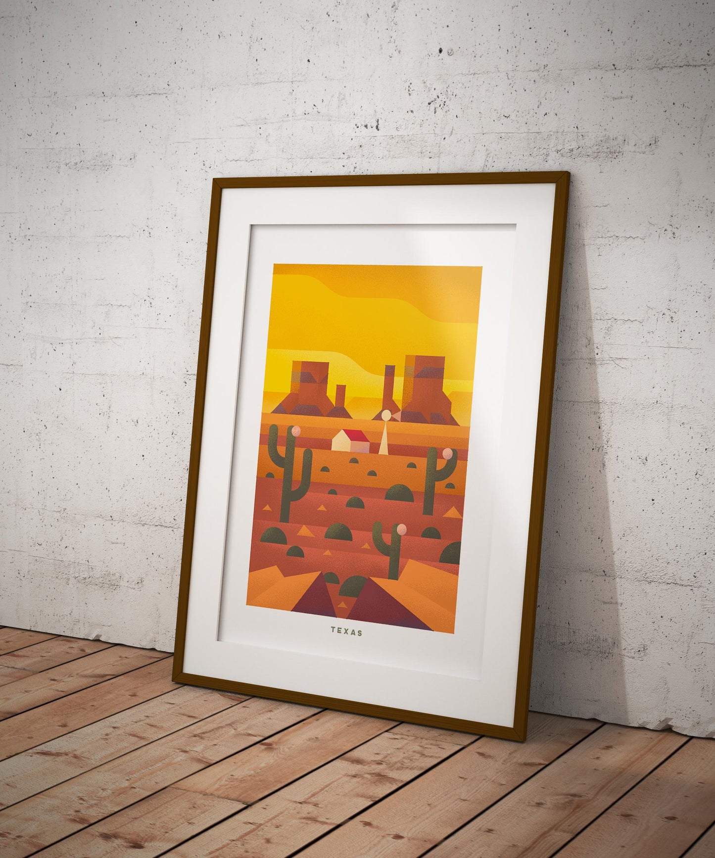 Texas Travel Poster Print-Poster-Yesteeyear