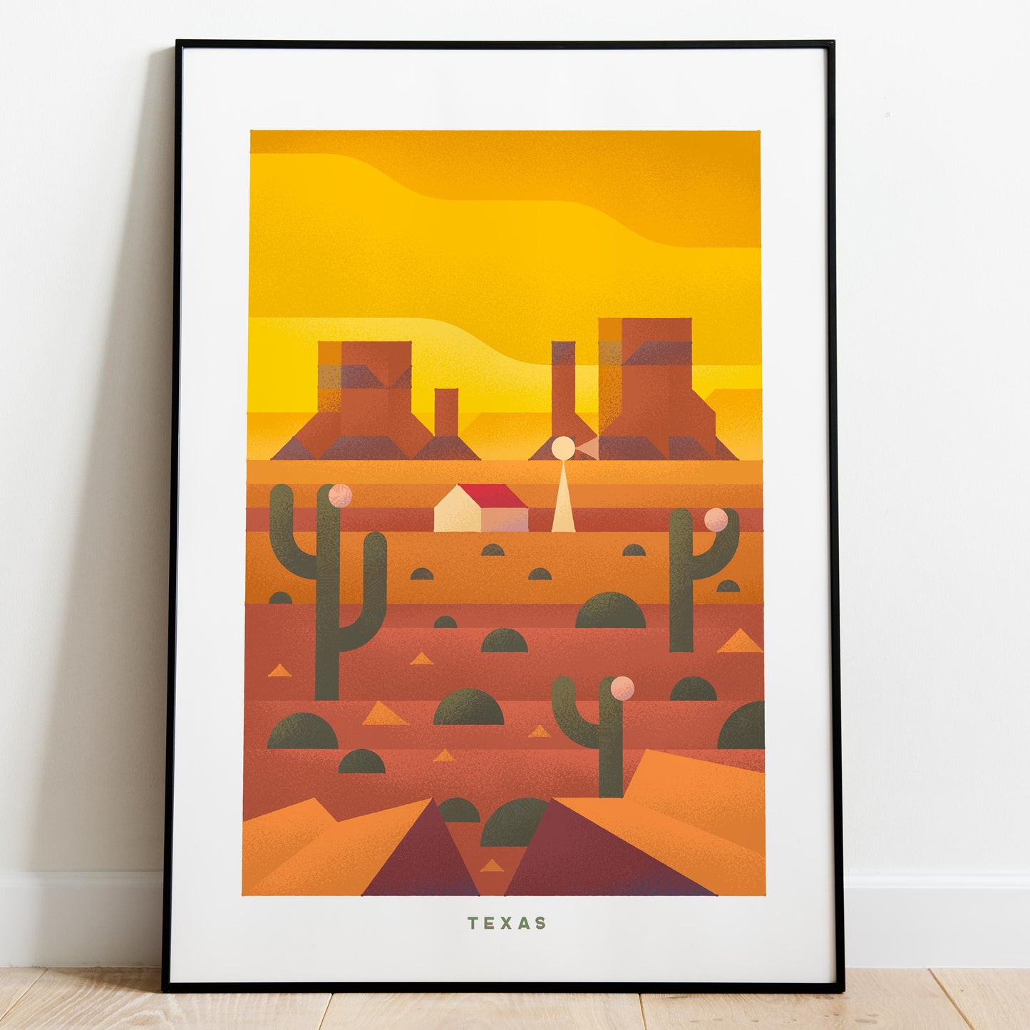 Texas Travel Poster Print-Poster-Yesteeyear