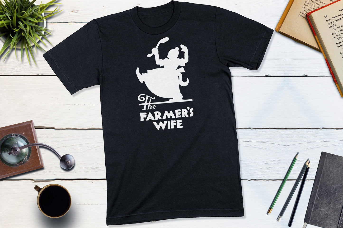 The Farmer's Wife Restaurant Vintage Matchbook-Unisex T-shirt-Yesteeyear