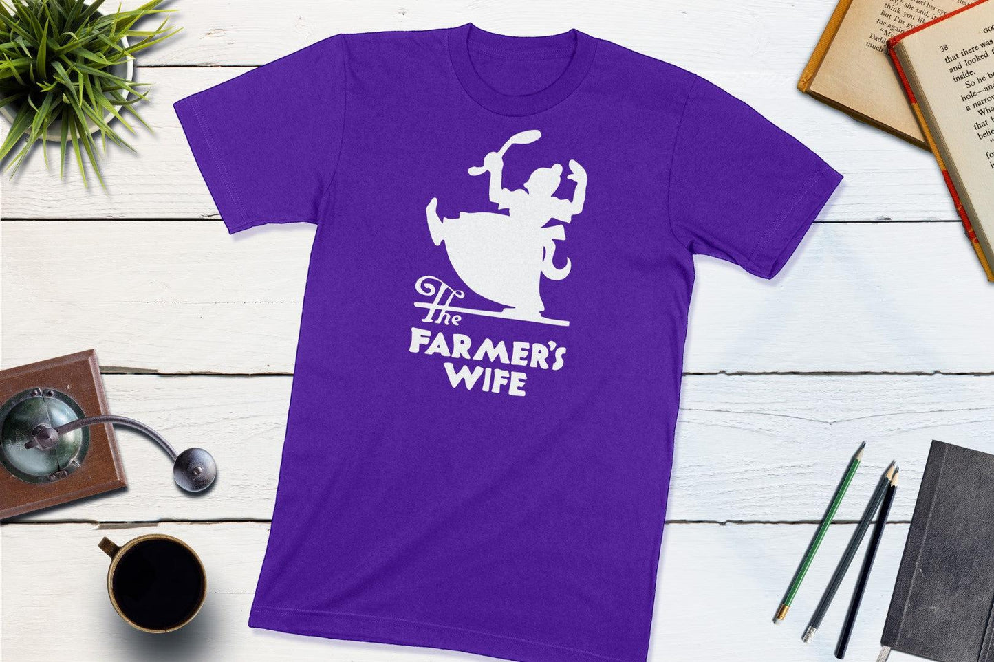 The Farmer's Wife Restaurant Vintage Matchbook-Unisex T-shirt-Yesteeyear