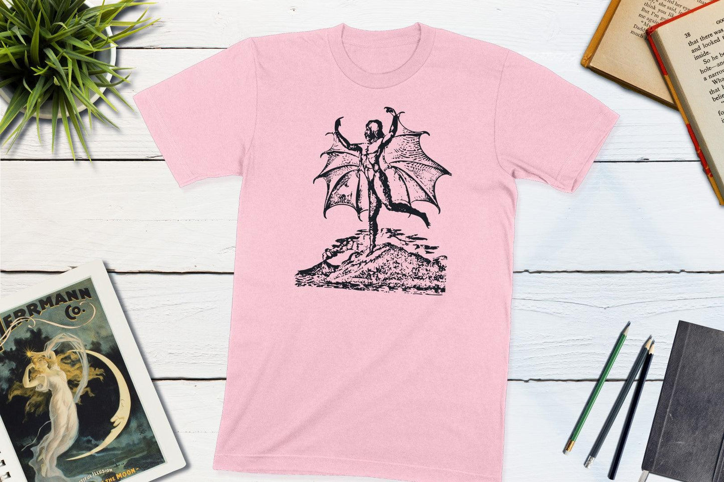 The Great Moon Hoax - Man-Bat Newspaper Hoax-Unisex T-shirt-Yesteeyear