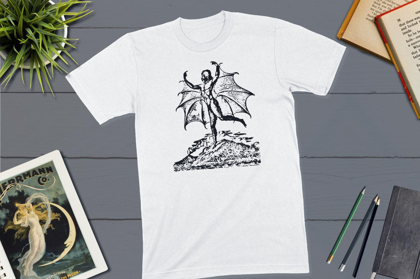 The Great Moon Hoax - Man-Bat Newspaper Hoax-Unisex T-shirt-Yesteeyear