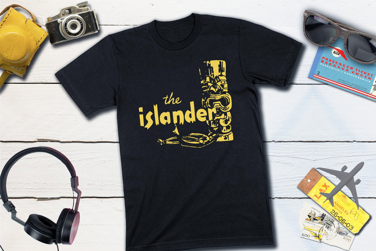 The Islander Restaurant Los Angeles Vintage Polynesian Matchbook-Unisex T-shirt-Yesteeyear