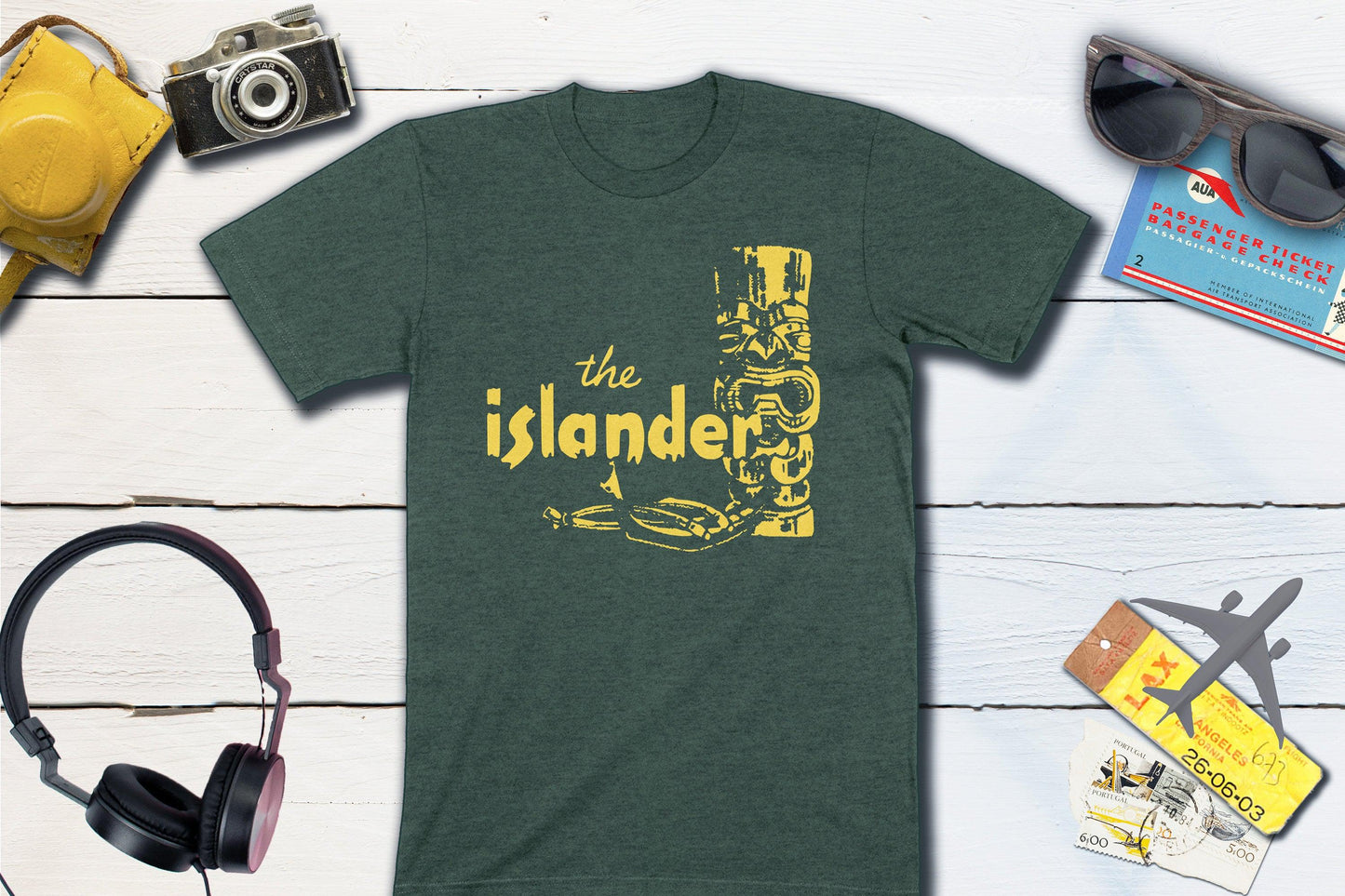 The Islander Restaurant Los Angeles Vintage Polynesian Matchbook-Unisex T-shirt-Yesteeyear