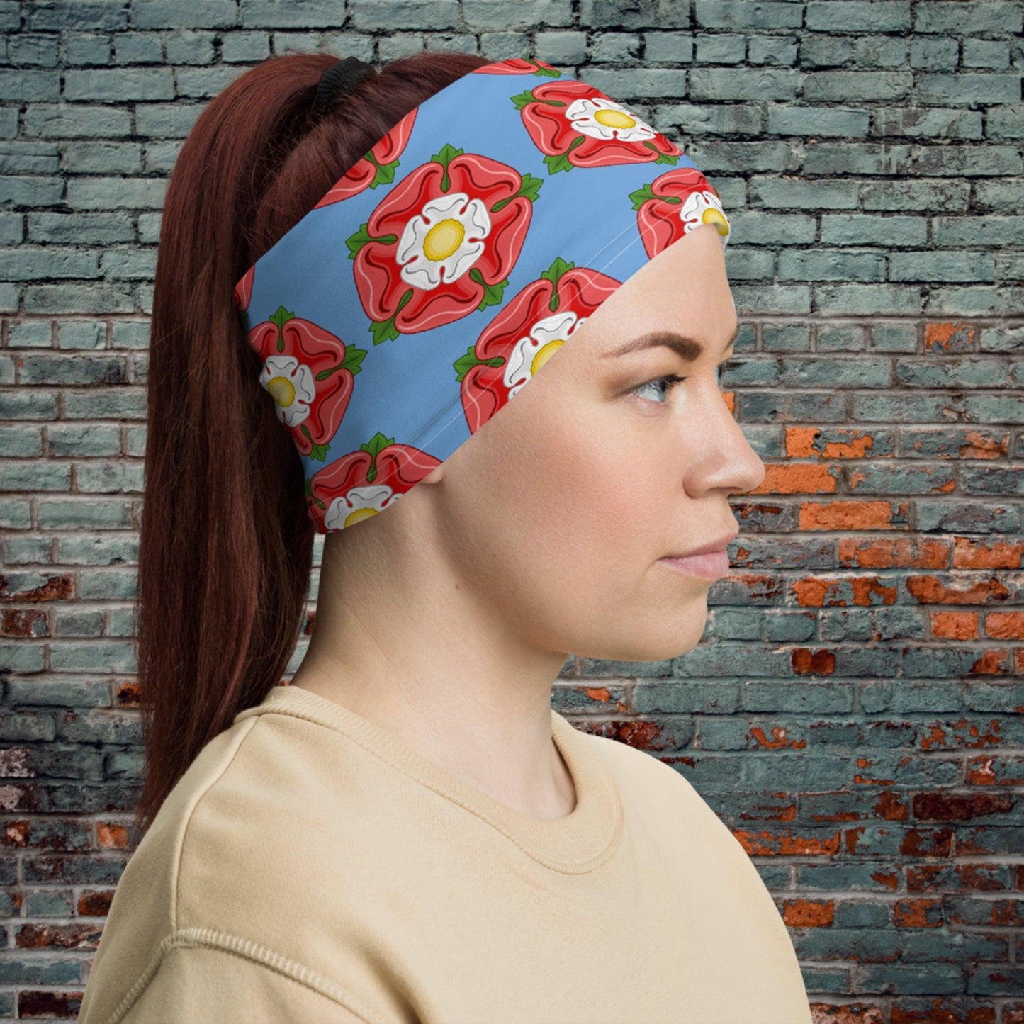 Tudor Rose Headband House of Tudor Neck Gaiter-Neck Gaiter-Yesteeyear