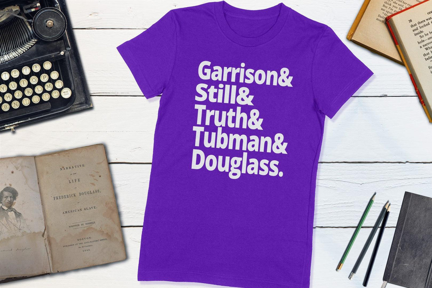 US Abolitionist Leaders - Tubman, Douglass, Truth, Still, Garrison-Women's T-shirt-Yesteeyear