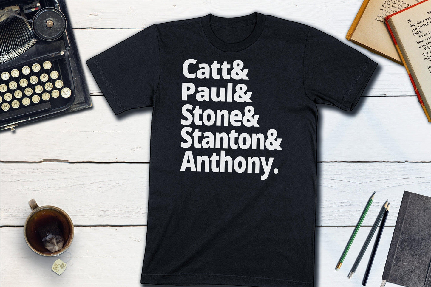 US Women's Suffrage - Anthony, Stanton, Stone, Paul Catt-Unisex T-shirt-Yesteeyear