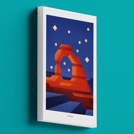 Utah Travel Poster Canvas-Canvas-Yesteeyear