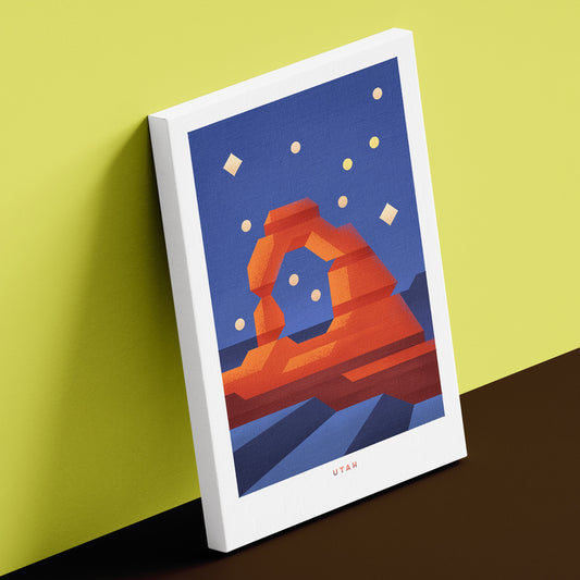 Utah Travel Poster Canvas-Canvas-Yesteeyear