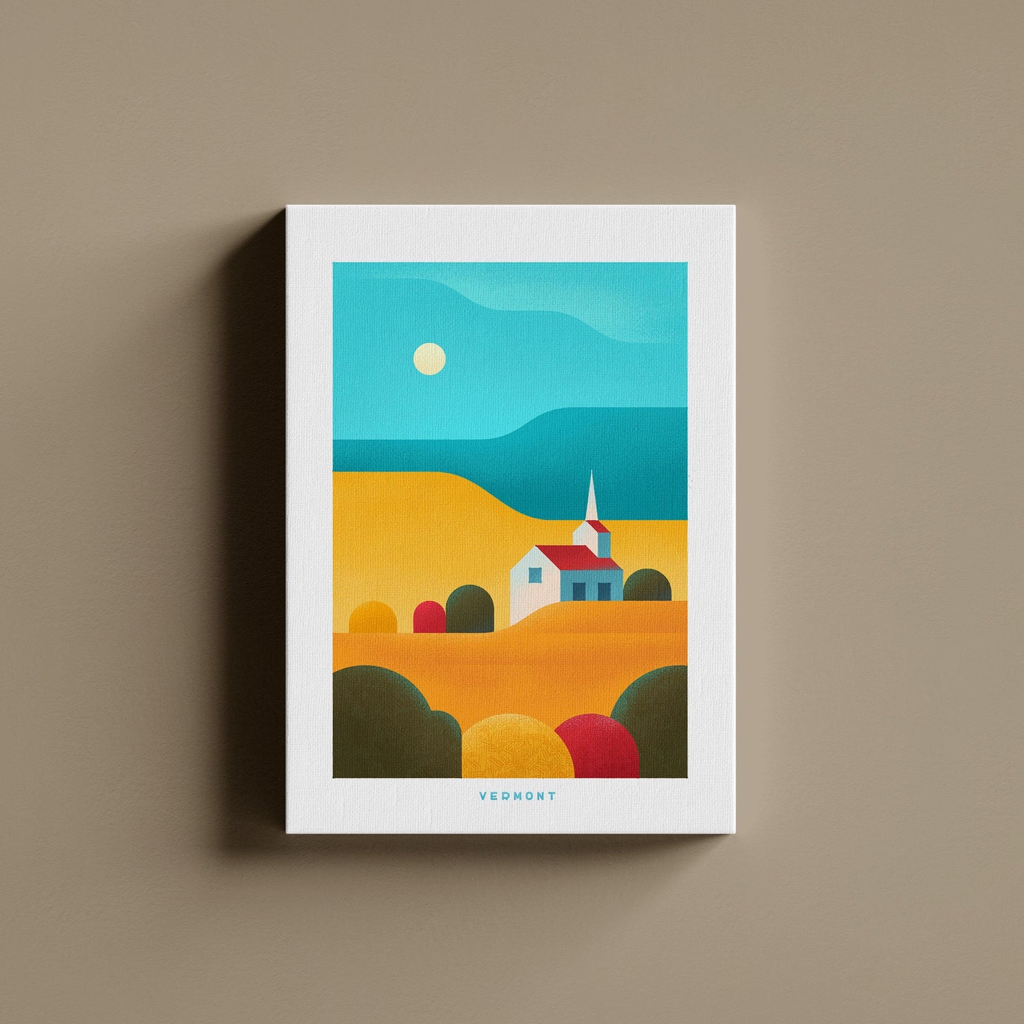 Vermont Travel Poster Canvas-Canvas-Yesteeyear