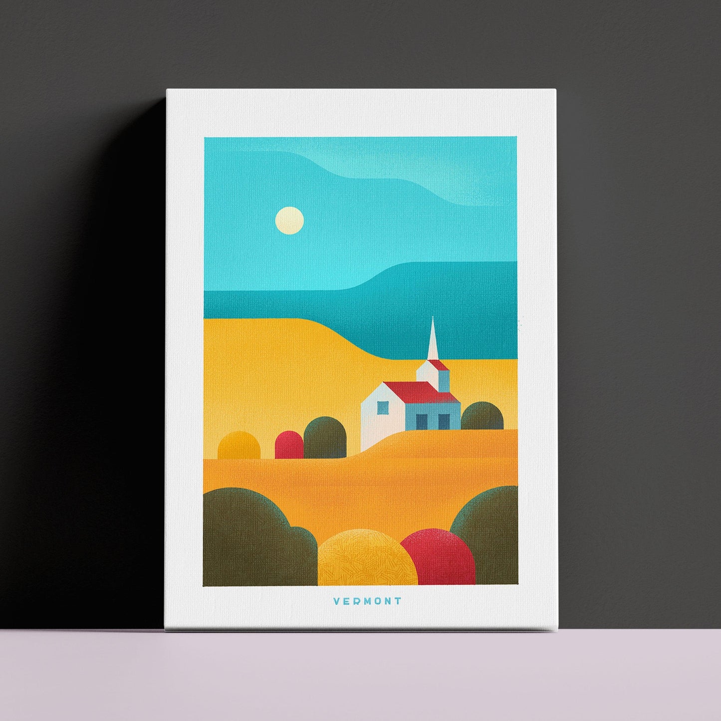 Vermont Travel Poster Canvas-Canvas-Yesteeyear