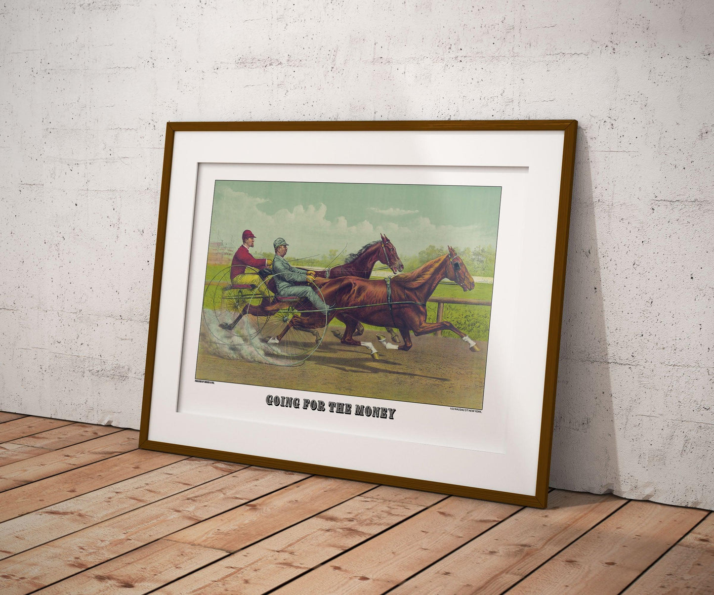 Vintage Harness Horse Racing Currier & Ives Poster Print-Poster-Yesteeyear