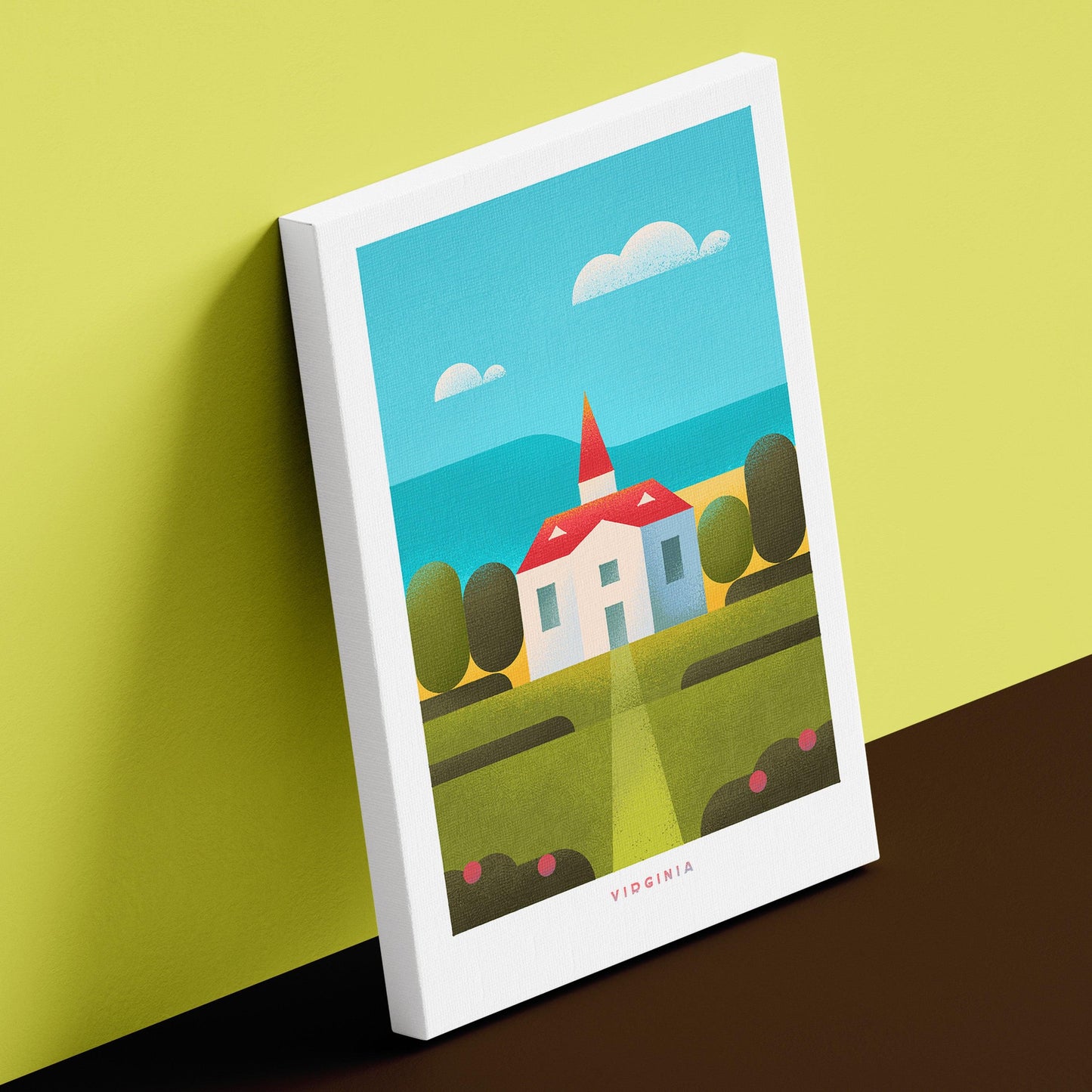 Virginia Travel Poster Canvas-Canvas-Yesteeyear