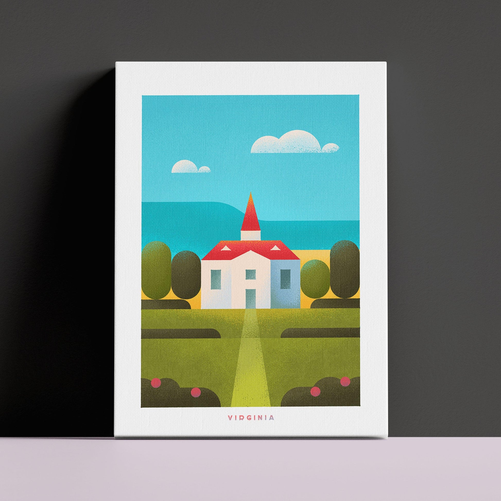 Virginia Travel Poster Canvas-Canvas-Yesteeyear