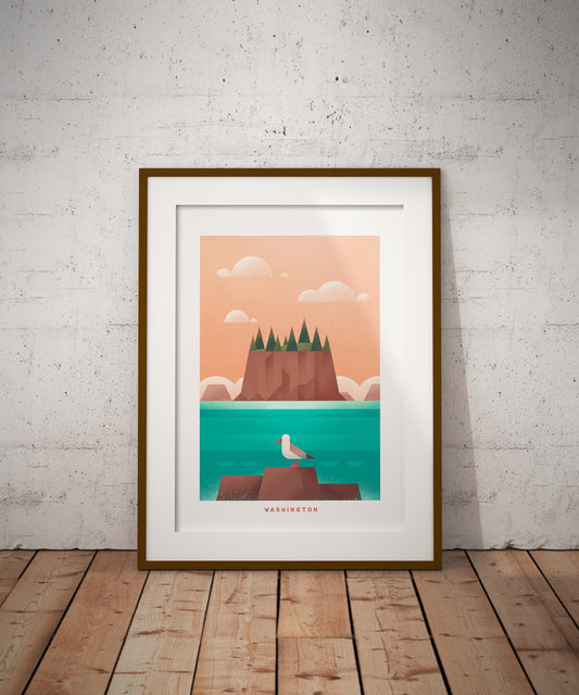 Washington Travel Poster Print-Poster-Yesteeyear