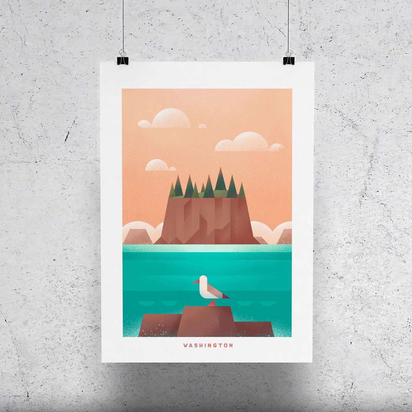 Washington Travel Poster Print-Poster-Yesteeyear