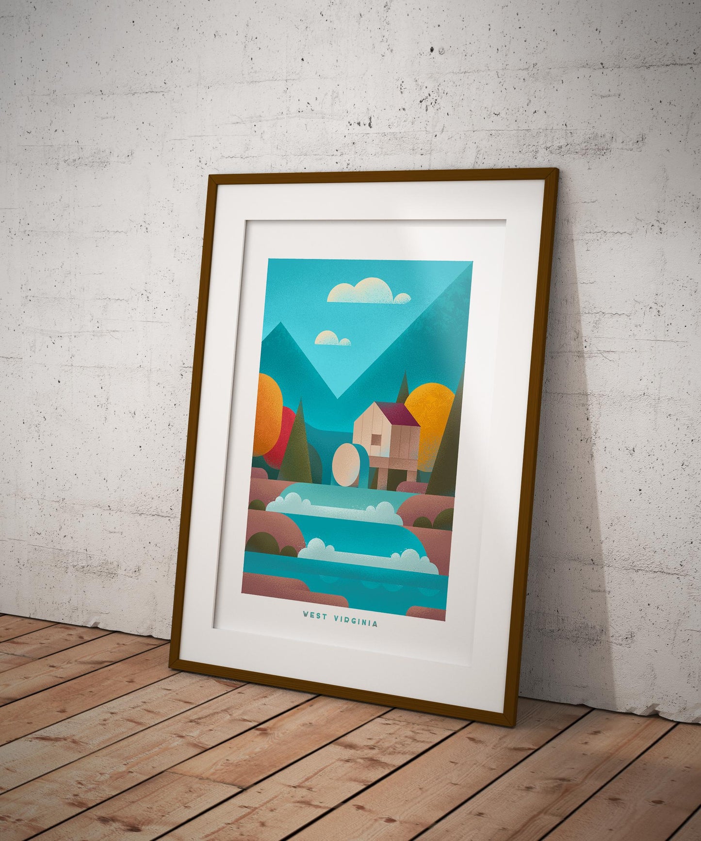 West Virginia Travel Poster Print-Poster-Yesteeyear