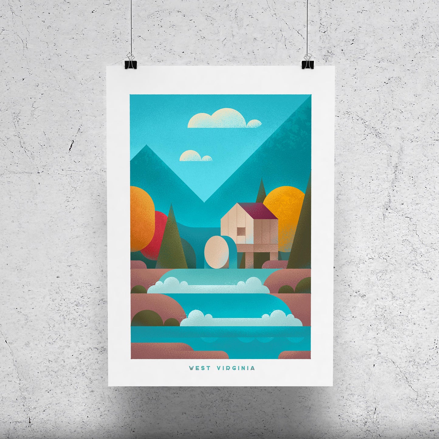 West Virginia Travel Poster Print-Poster-Yesteeyear