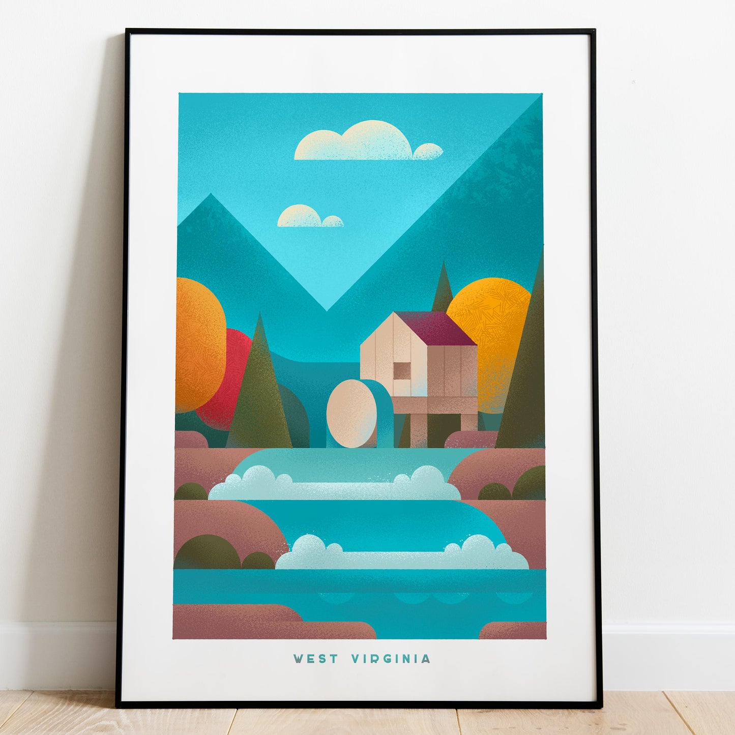 West Virginia Travel Poster Print-Poster-Yesteeyear