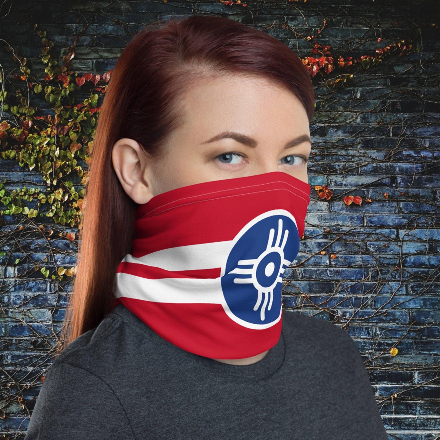 Wichita Kansas City Flag-Neck Gaiter-Yesteeyear