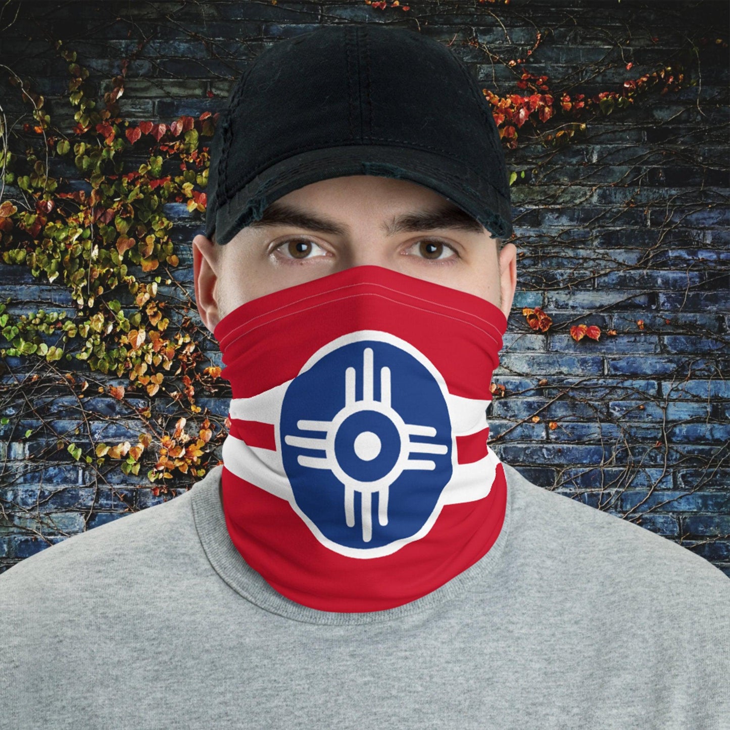 Wichita Kansas City Flag-Neck Gaiter-Yesteeyear