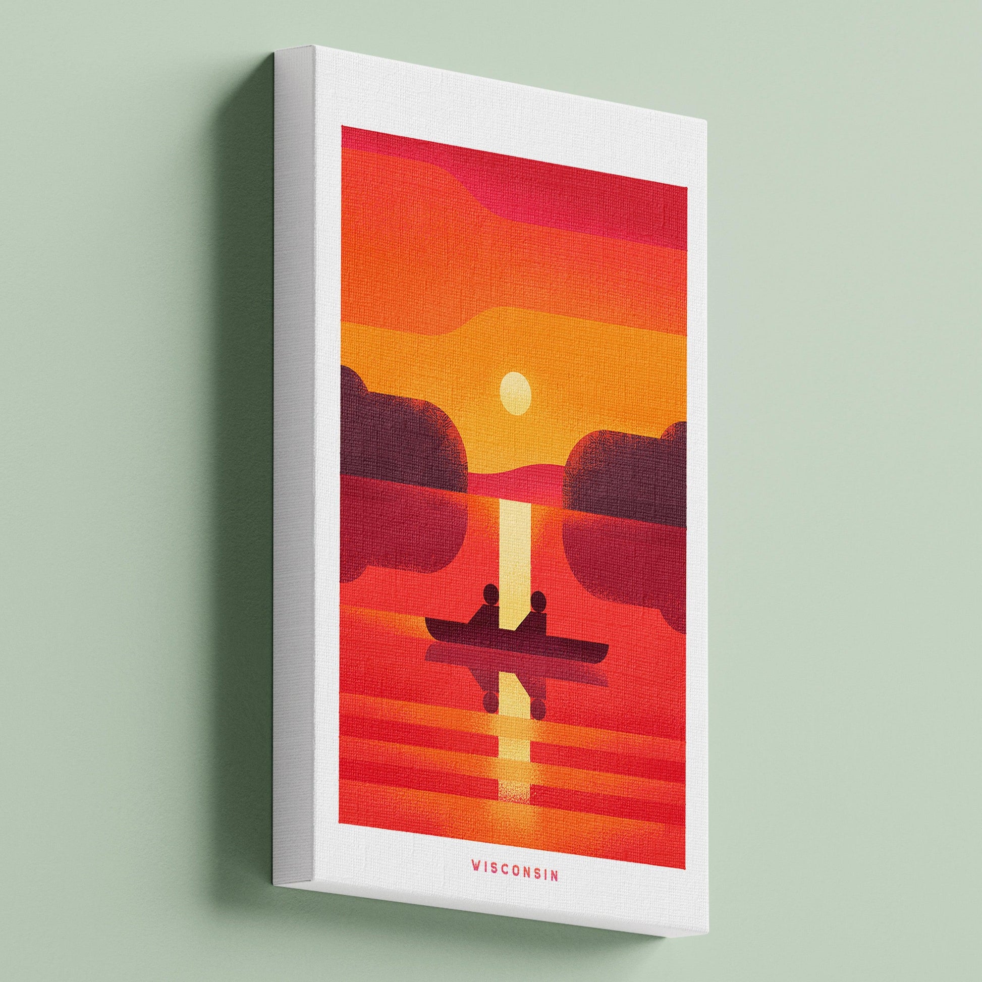 Wisconsin Travel Poster Canvas-Canvas-Yesteeyear