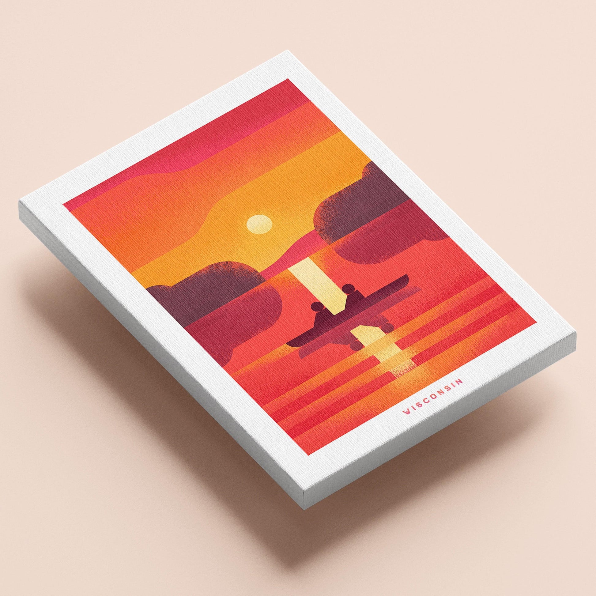 Wisconsin Travel Poster Canvas-Canvas-Yesteeyear
