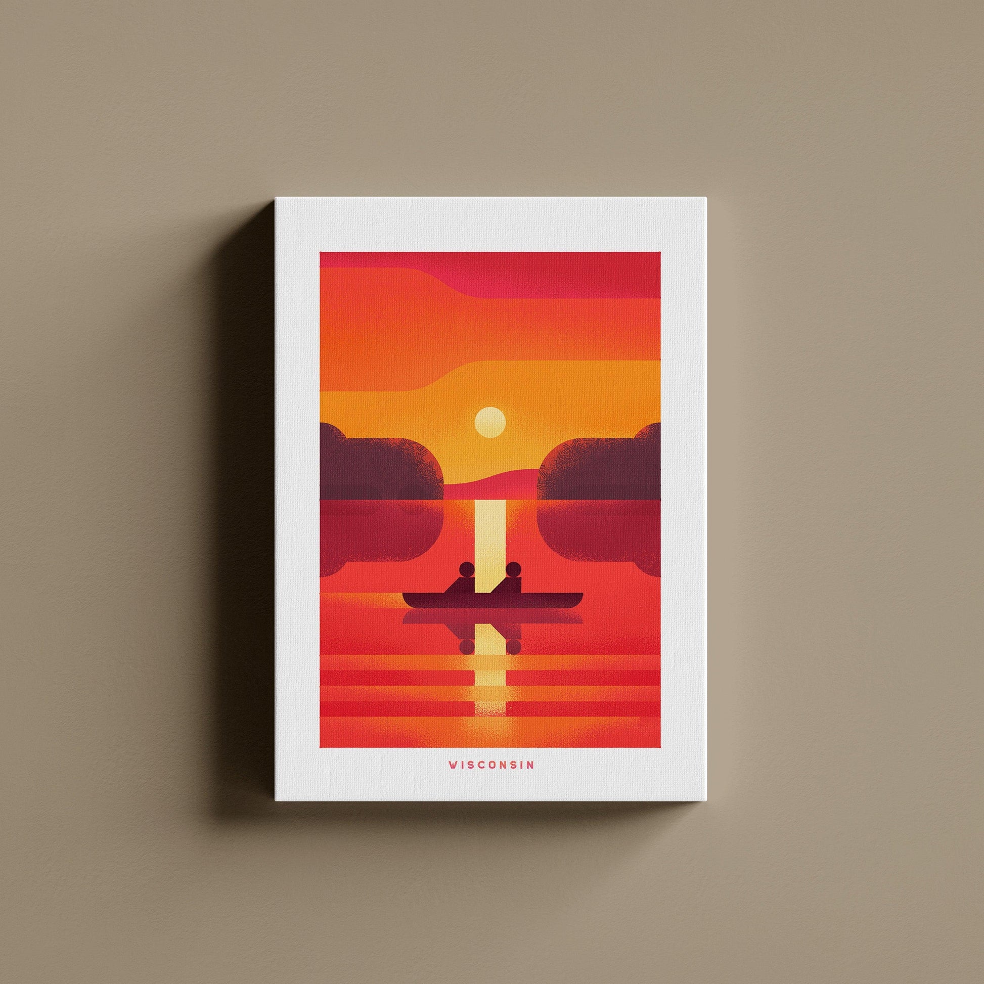 Wisconsin Travel Poster Canvas-Canvas-Yesteeyear