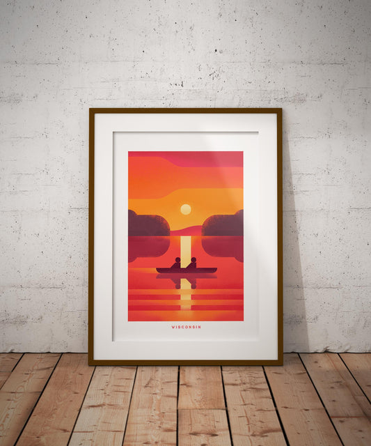 Wisconsin Travel Poster Print-Poster-Yesteeyear