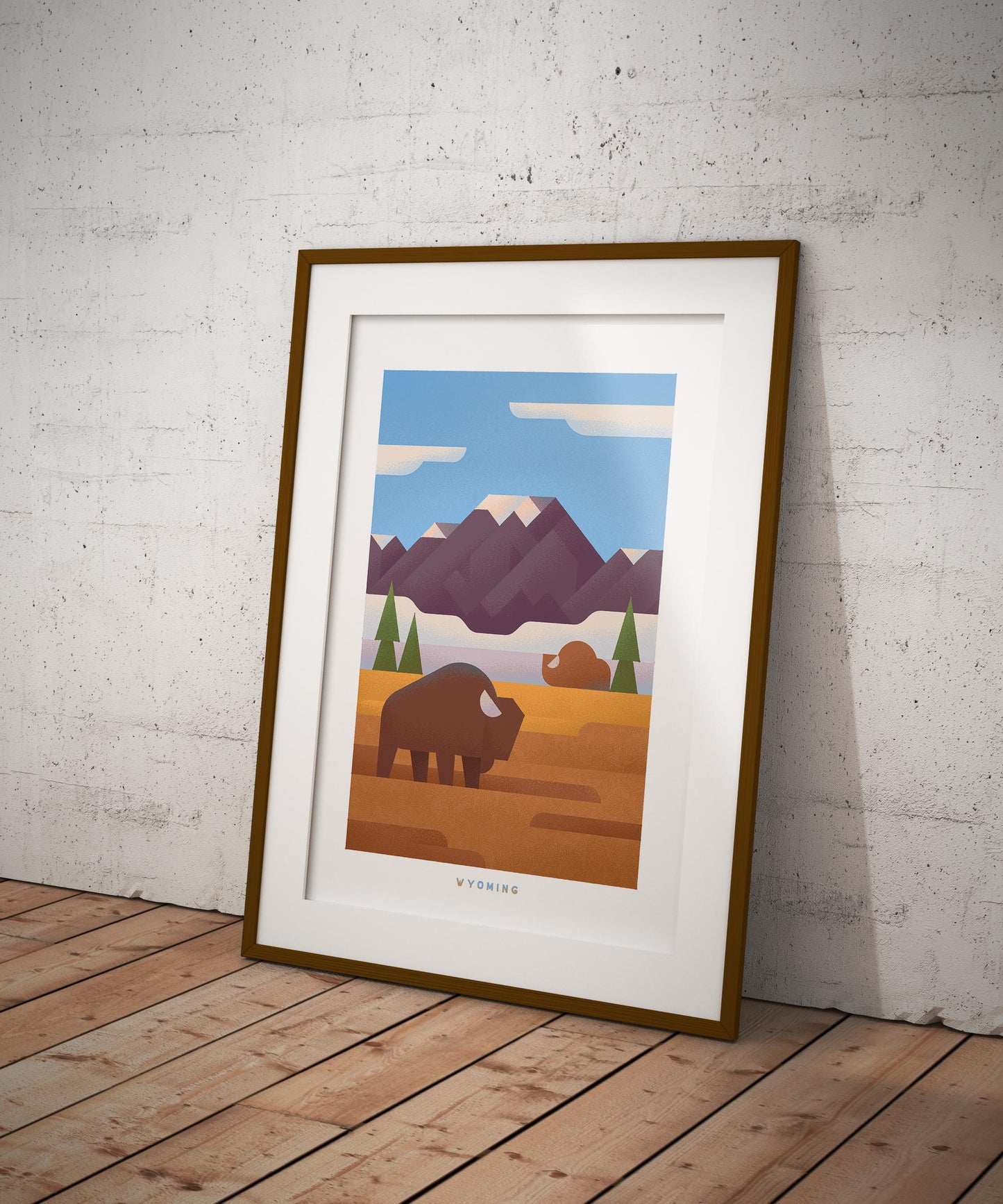 Wyoming Travel Poster Print-Poster-Yesteeyear
