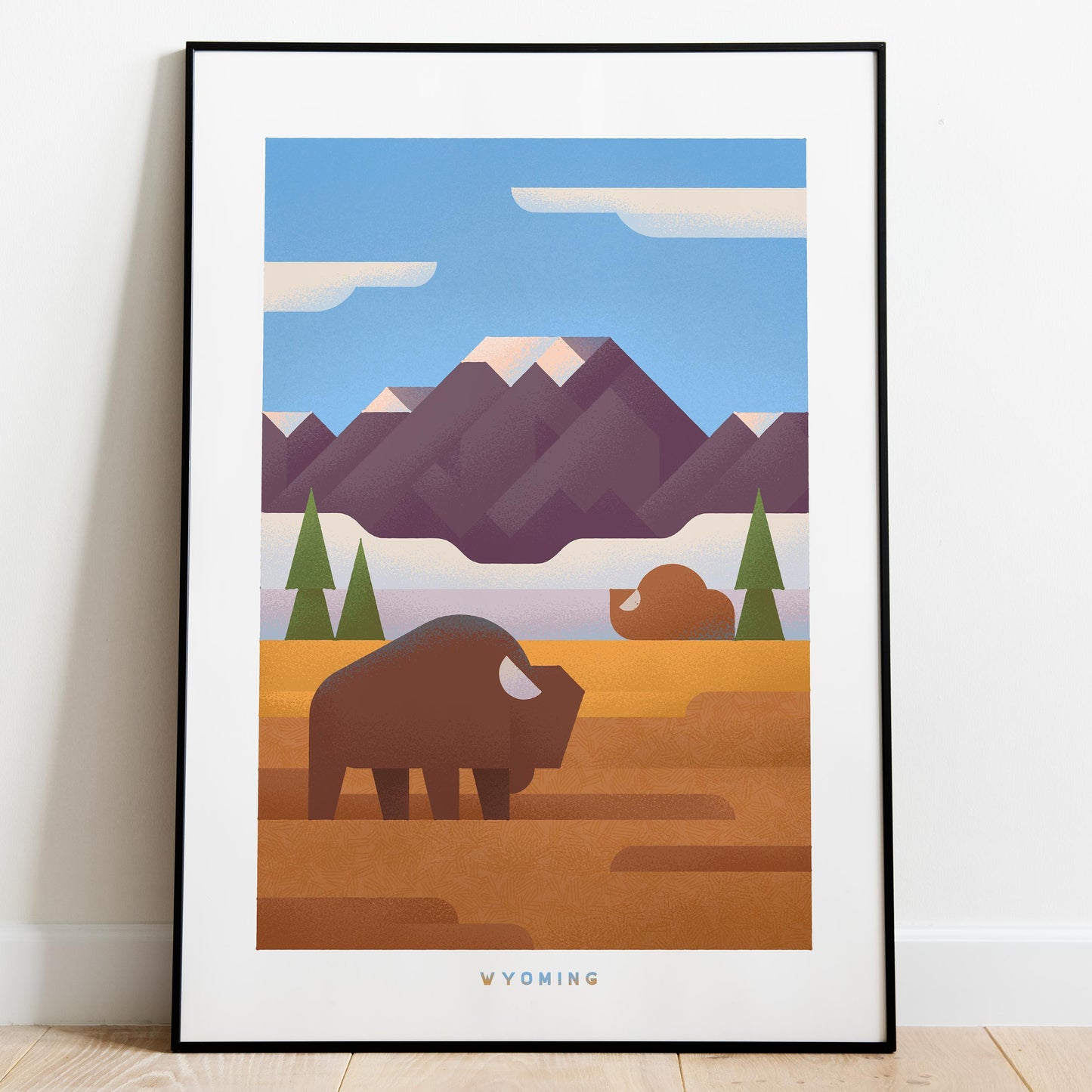 Wyoming Travel Poster Print-Poster-Yesteeyear