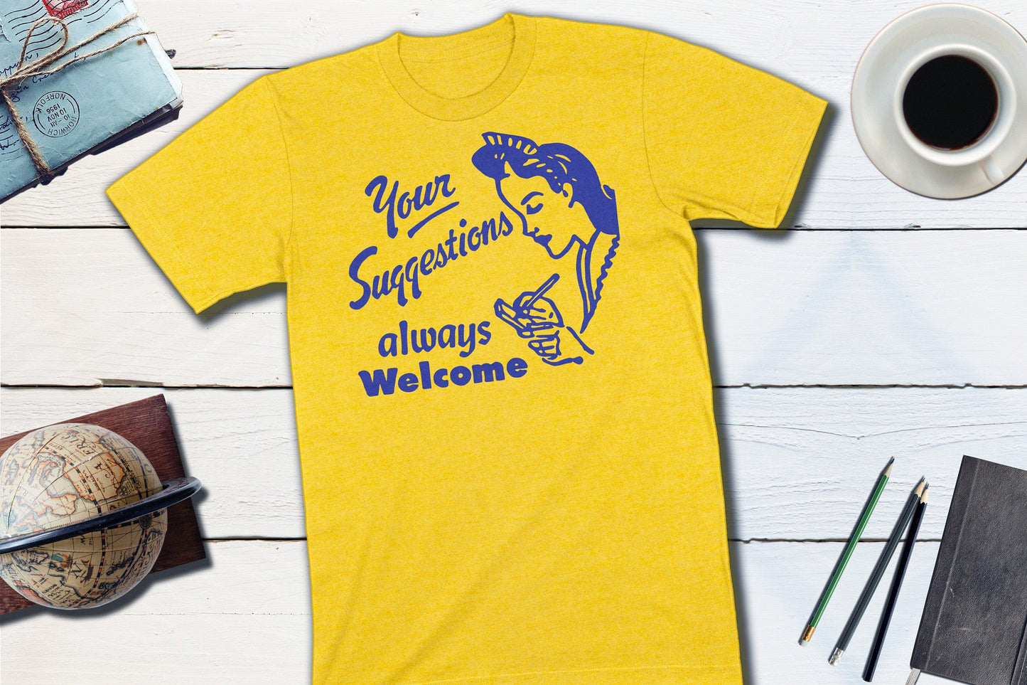 Your Suggestions Always Welcome Vintage Matchbook-Unisex T-shirt-Yesteeyear