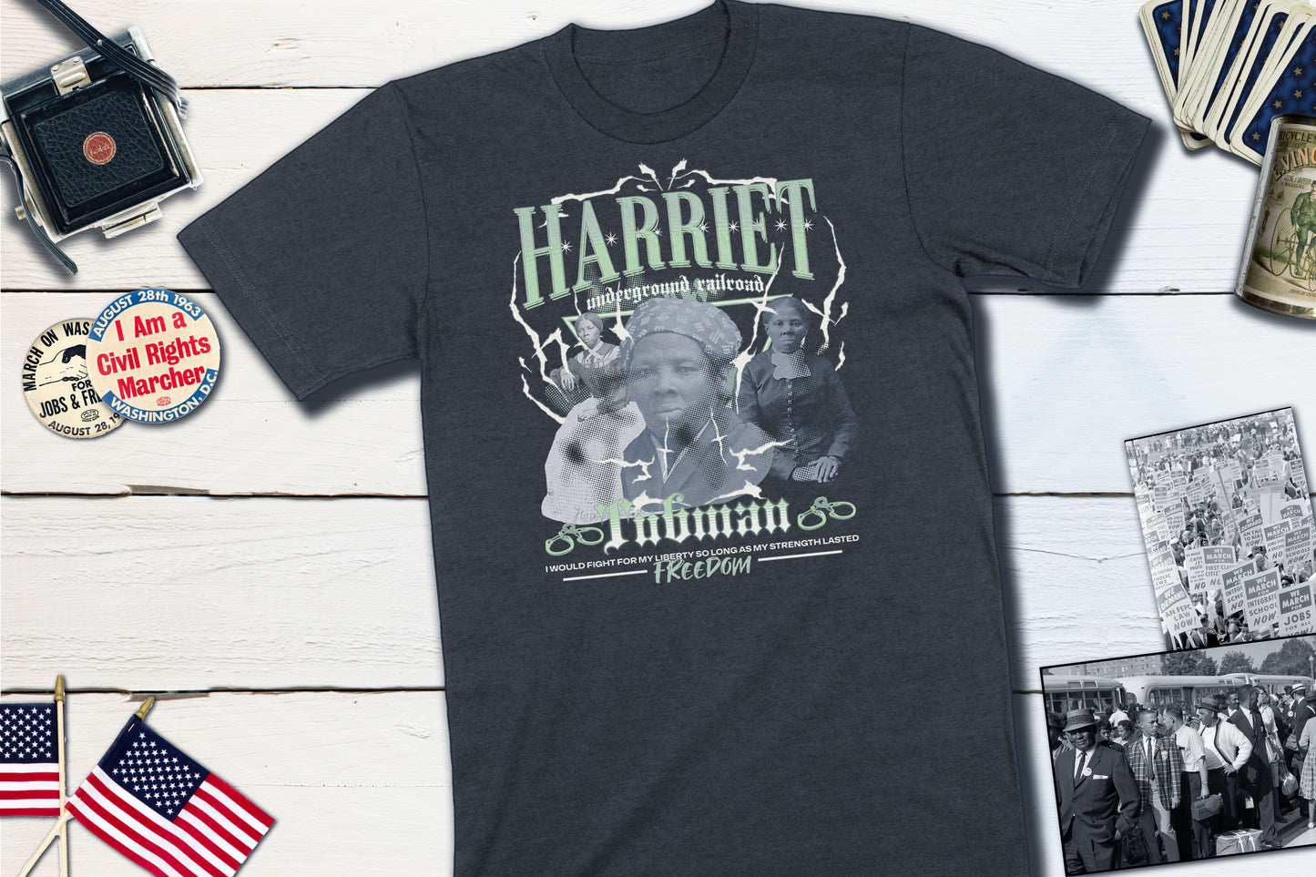 Retro History Harriet Tubman Bootleg Tee