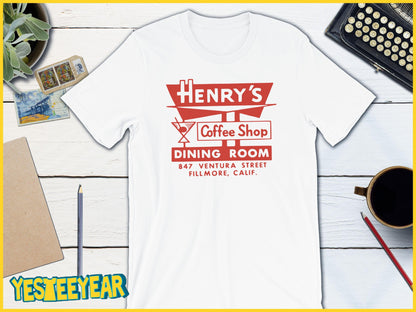 Henry's Coffee Shop - Fillmore California Vintage Matchbook-Unisex T-shirt-Yesteeyear