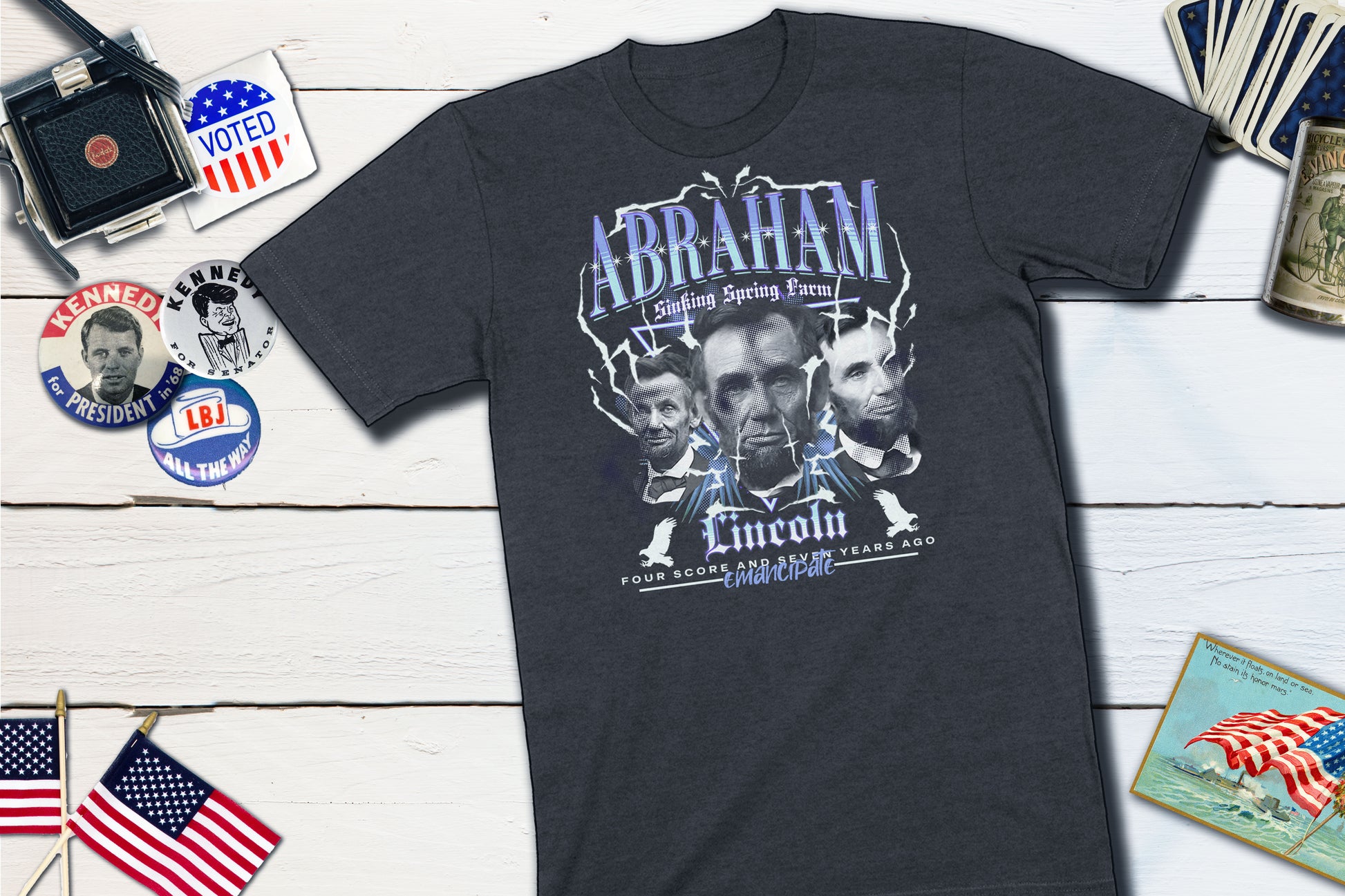 History Bootleg - Abraham Lincoln Bootleg - Retro Bootleg T-shirt US President Abraham Lincoln Bootleg Tee