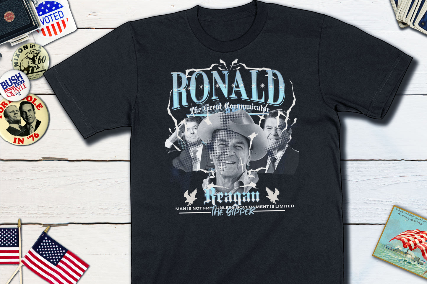 Retro History Ronald Reagan Bootleg Tee